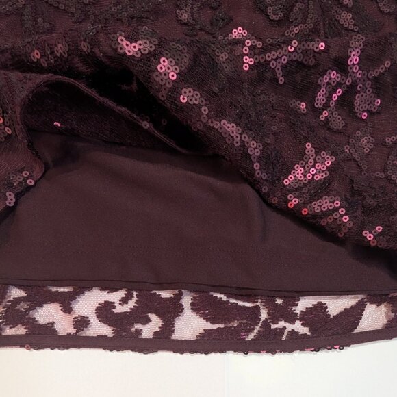 H&M One Shoulder Purple Sequins Dress, Size 12 - Picture 6 of 15